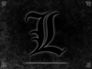 Death Note L Logo Wallpaper 01