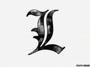 Death Note L Logo Wallpaper 02