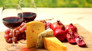Wine and Cheese Wallpaper