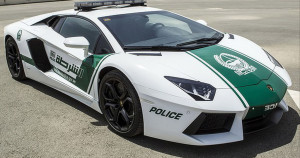 Police car Lamborghini Aventador HD Wallpaper