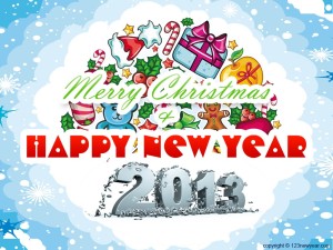 Merry Christmas And Happy New Year2013 Wallpaper
