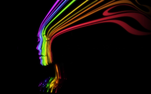 Rainbow Face Trippy Backgrounds Wallpaper