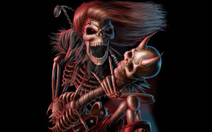Guitar Skeletons Skull Wallpaper