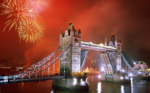 Beautiful Fireworks Night HD Wallpaper