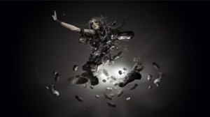 Black Abstract Design Background