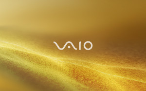 Gold Backgroud Vaio Laptop