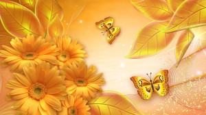 Nature Flower Gold Wallpaper