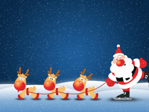 Funny Santa Claus HD Wallpaper