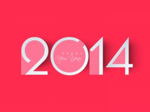 Pink Happy New Year 2014 Wallpaper
