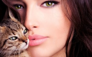 Girl Love Cat HD Wallpaper