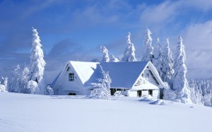 Snow House Winter HD Wallpaper