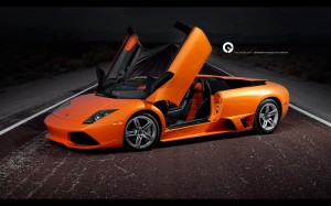 Orange Lamborghini Wallpaper HD Background