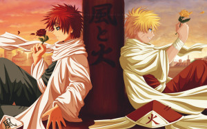 Sabakuno Gaara And Naruto Wallpaper